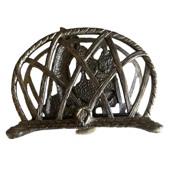 Vintage Metzke Pewter Golf Scene Card/Letter Holder - Made In USA - Picture 2 of 6